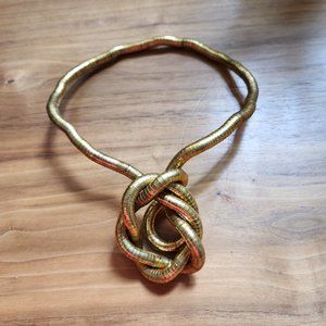 Gold Shapeable Snake Link Rope Necklace